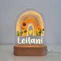 Personalized Sunflower Rainbow Night Light - Custom Name Baby Gift