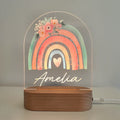 Personalized LED Night Light - Bright Rainbow Design