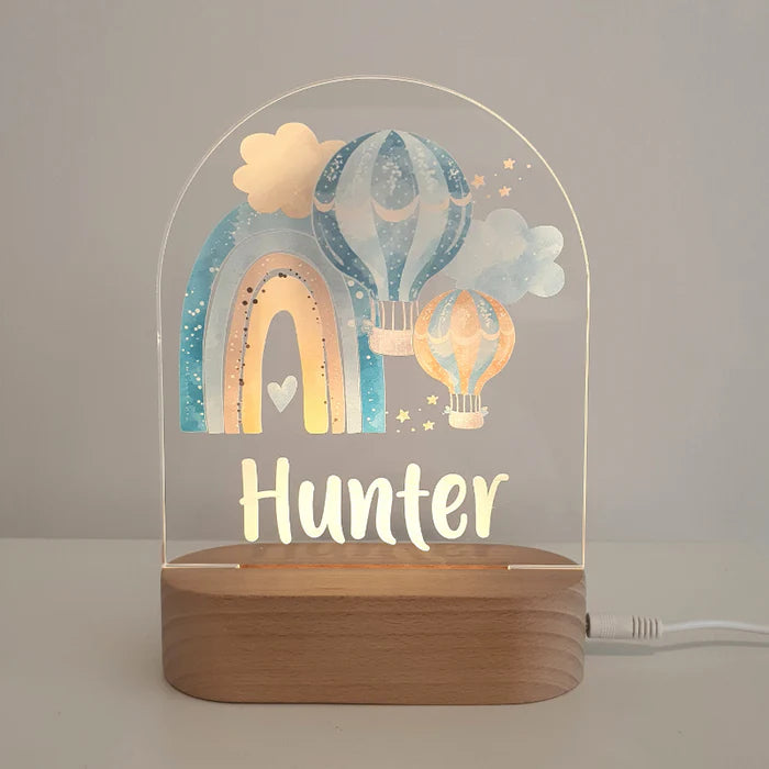 Personalized LED Night Light - Hot Air Balloon Design